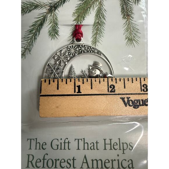 Plow & Hearth Pewter Christmas Ornament Snowman Cardinal Deer NEW - Picture 6 of 6